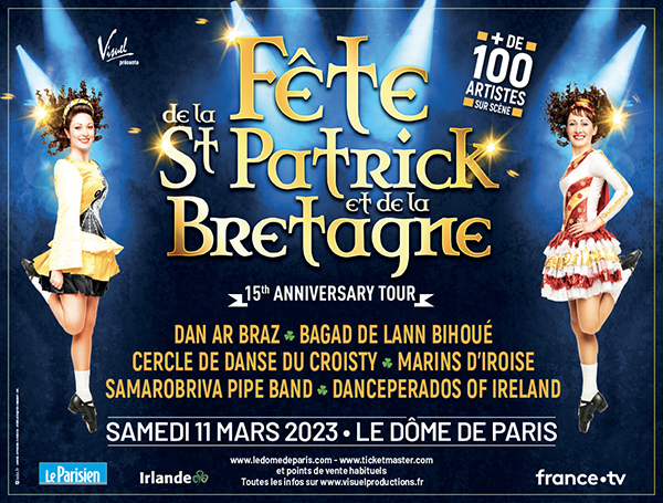 Affiche de la Fête de la Saint Patrick et de la Bretagne