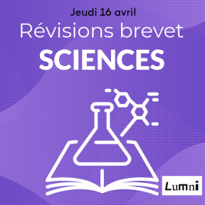 Logo Lumni et dessin Sciences révisions du Brevet jeudi 16/04