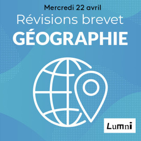 Logo Lumni et dessin Géographie révisions du Brevet Mercredi 22/04