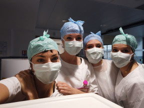 Vanessa et ses collègues infirmières