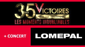 Logo les meilleurs moments des 35èmes Victoires de la musique + écriture concert Lomepal