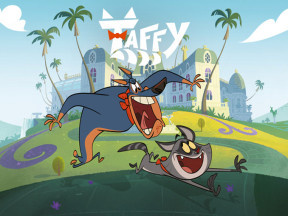 Le chien Bentley et le chaton-laveur Taffy