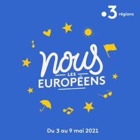Logo Nous, LES EUROPÉENS et petits pictos d’illustration