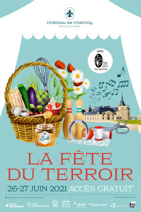 Affiche "Fête du terroir au château de Chantilly"