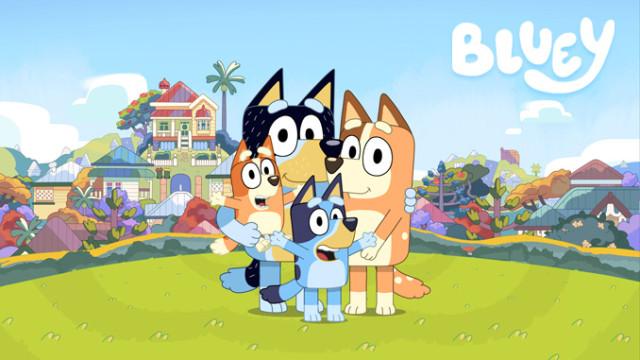 Photos personnages de la sérié animée "Bluey"