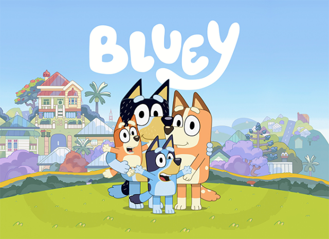 Personnages de la série animée "Bluey"