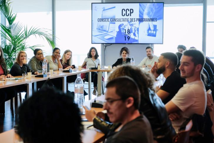 La promotion 2018-2019 lors de sa première séance de travail