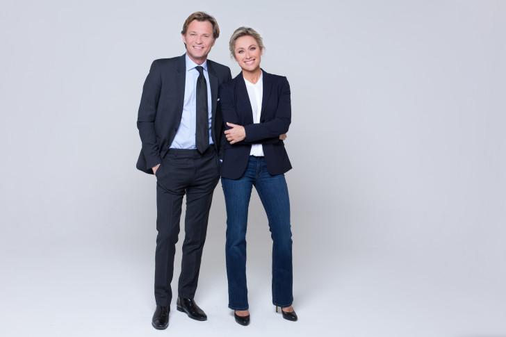 Anne-Sophie Lapix et Laurent Delahousse