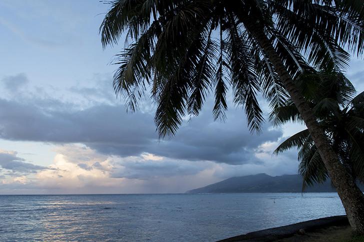 Une plage de Tahiti.