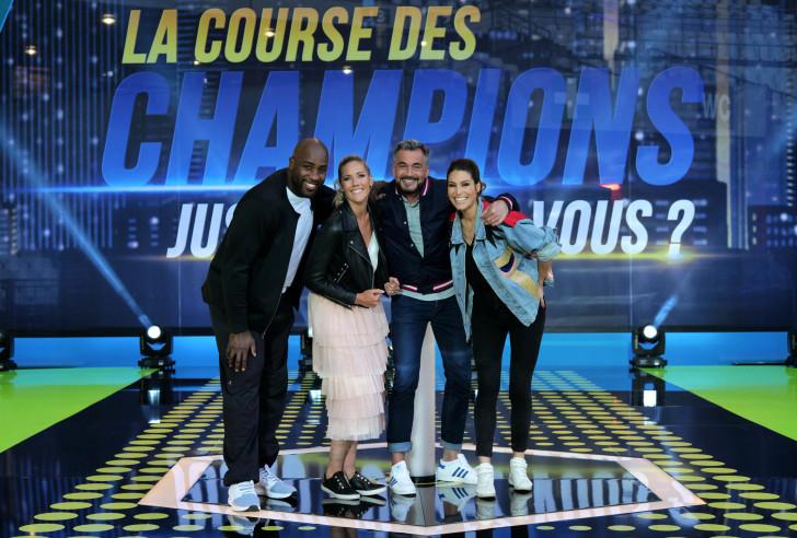Teddy Riner, Sandy Héribert, Olivier Minne, Laury Thilleman