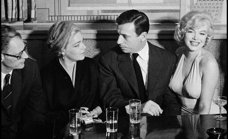 Arthur Miller, Simone Signoret, Yves Montand et Marilyn Monroe
