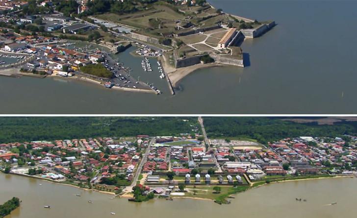Photo extraite du documentaire montrant la prison de Saint-Martin-en-Ré et le bagne de Saint-Laurent-du-Maroni