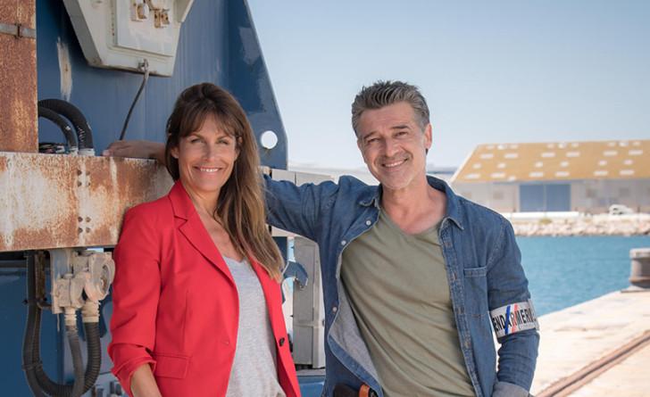 La commandante Léa Soler (Astrid Veillon) et le capitaine Paul Marchal (Stéphane Blancafort).