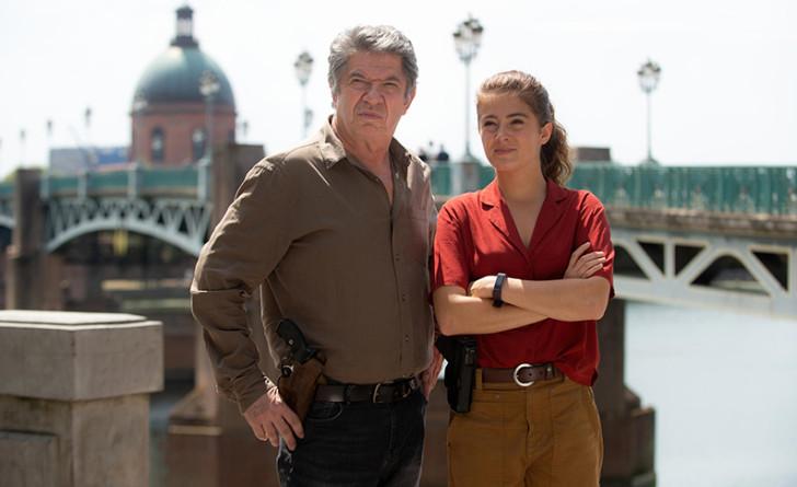 Lionnel Astier et Camille Aguilar dans " Meurtres à Toulouse "