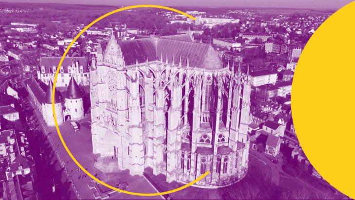 Cathédrale de Beauvais vue du ciel