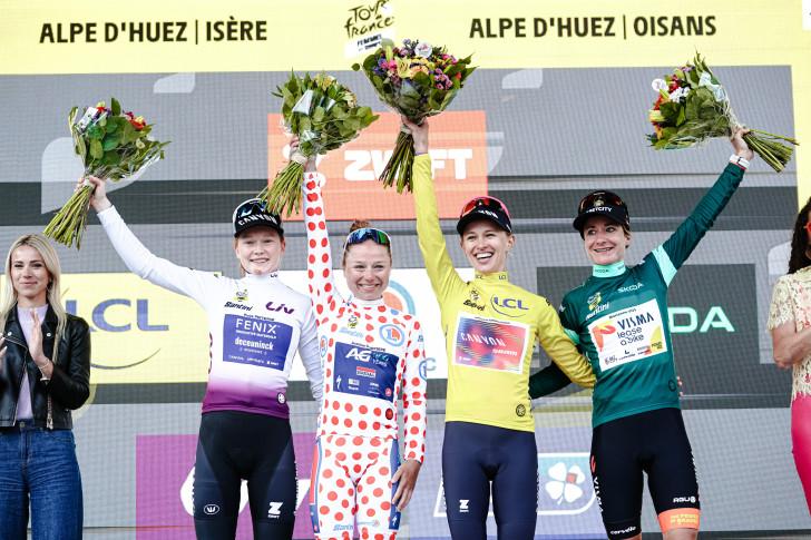 Podium du Tour de France Femmes 2024