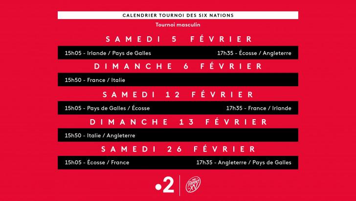 Calendrier du Tournoi des VI Nations 2022