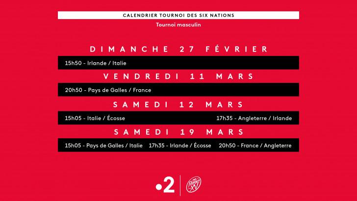 Calendrier du Tournoi des VI Nations 2022
