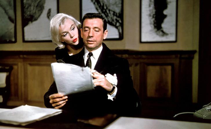 Marilyn Monroe et Yves Montant dans Le milliardaire