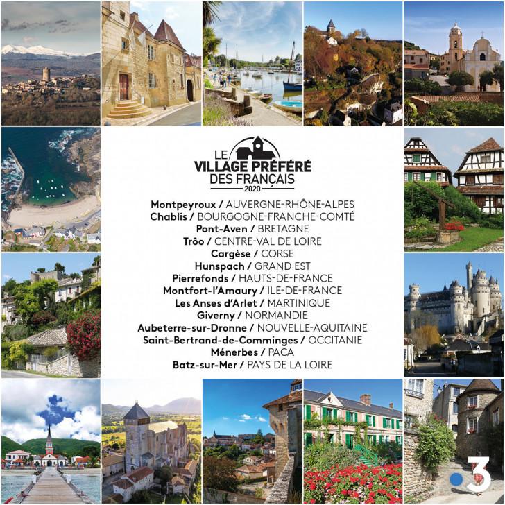 Liste des villages nominés pour "Le Village préféré des français 2020"