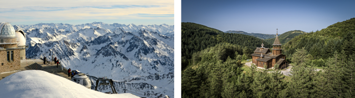 Pic du Midi Observatory & the russian church of Sylvanes