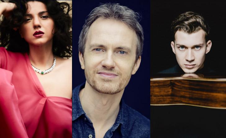 Khatia Buniatishvili, Alexandre Tharaud, Thibaut Garcia.