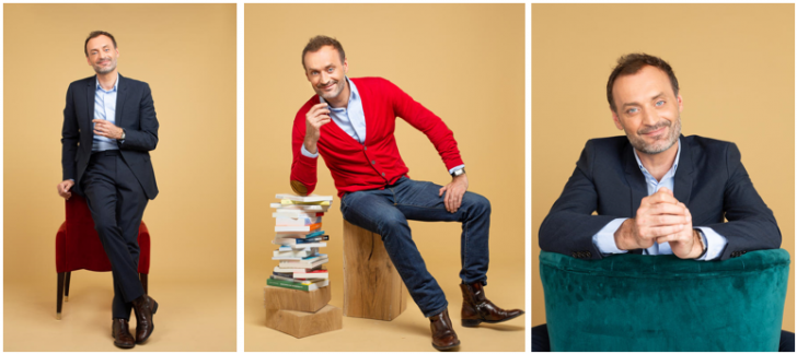 Photos d'Augustin Trapenard animateur de "La Grande Librairie"