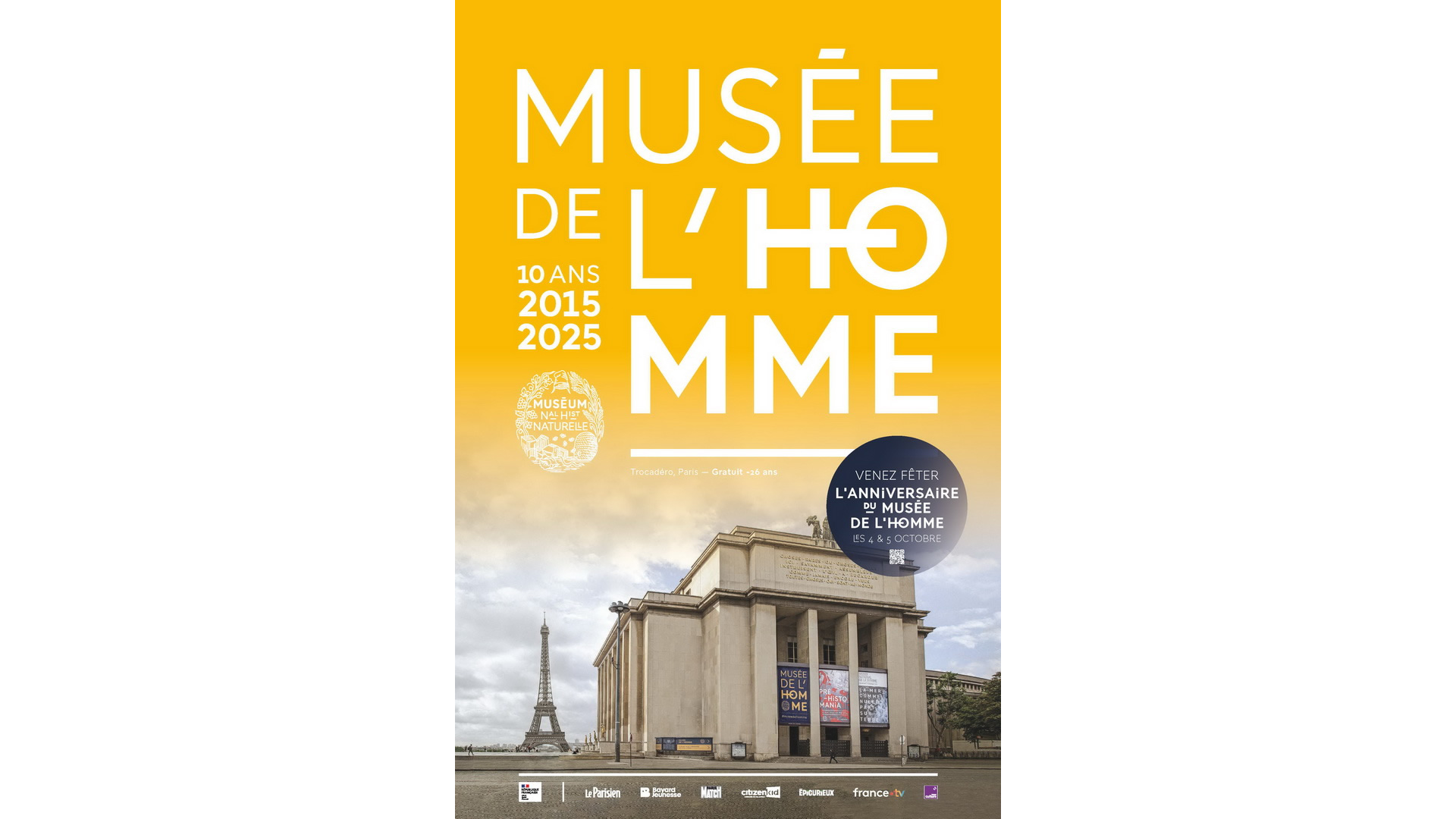 Week-end anniversaire : le musée de l’Homme fête ses 10 ans les 4 et 5 octobre !