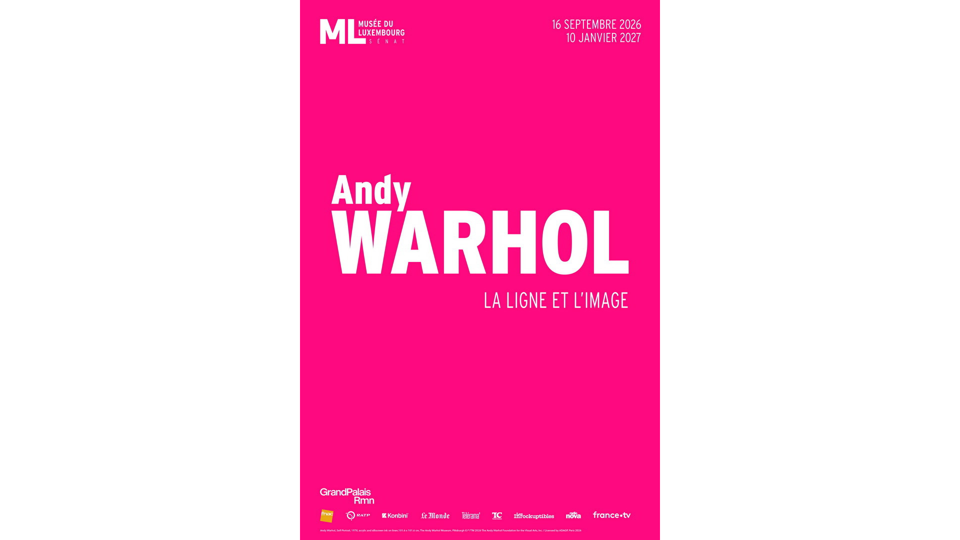 Exposition « Andy Warhol – La ligne et l’image » au musée du Luxembourg