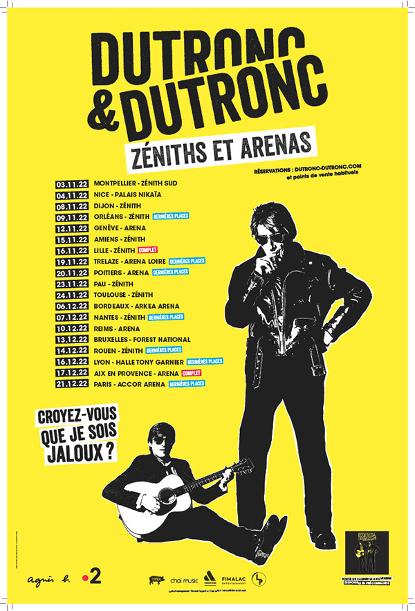 Affiche de la tournée Dutronc & Dutronc