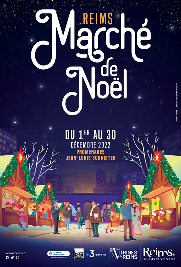 Affiche du Marché de Noël de Reims