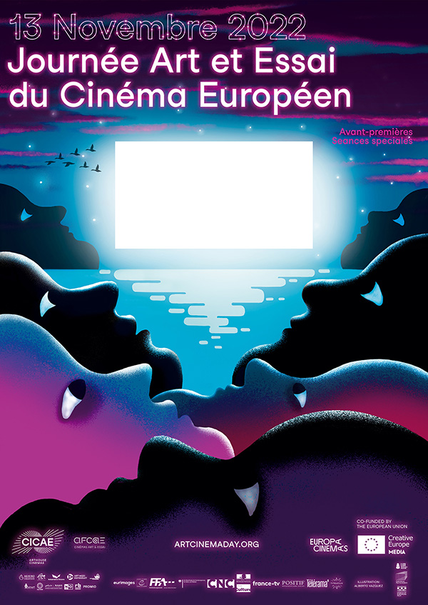 Affiche de la 7ème Journée Européenne du Cinéma Art et Essai