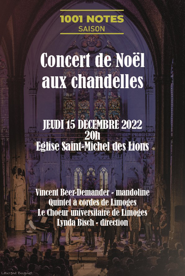 Affiche du concert de Noël aux chandelles