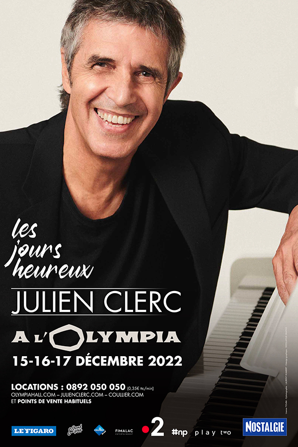 Affiche du concert de Julien Clerc à l'Olympia