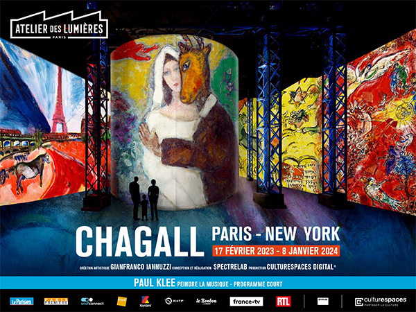 Exposition « Chagall, Paris-New York » à l’Atelier des Lumières