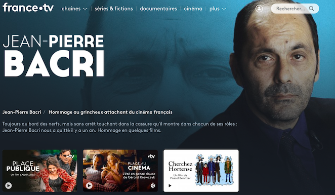 Hommage à Jean-Pierre Bacri sur france.tv