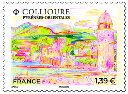 Timbre de Collioure - Le village préférés des Français 2025