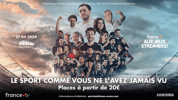 Aux Jeux Streamers ! la première compétition hybride organisée  par France Télévisions sur vos écrans et au Paris La Défense Arena