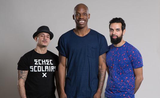 Jérôme Guesdon, Jean-Pascal Zadi et Lotfi Labidi dans la série « Craignos »