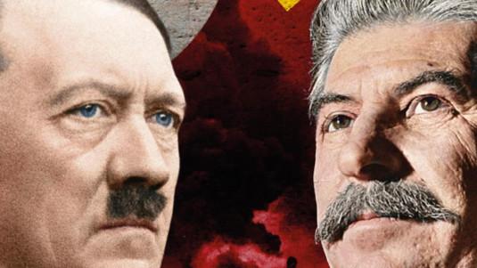 Montage photo avec Hitler et Staline