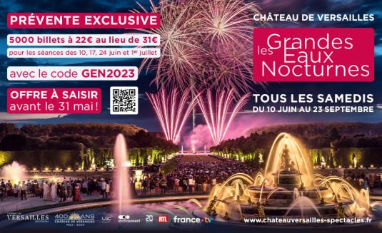 Les Grandes Eaux nocturnes au château de Versailles, à partir du 10 juin !