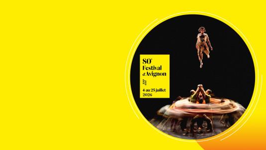 photo affiche du Festival d'Avignon 2026 et du spectacle Le pas du monde