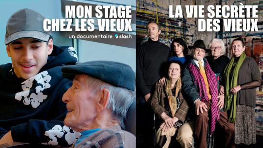 Visuel montage photos Mon stage chez les vieux et La vie secrète des vieux