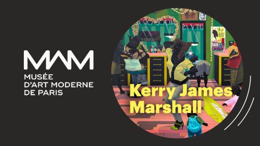 photo de l'affiche de l'exposition Kerry James Marshall - The Histories au Musée d'Art Moderne de Paris