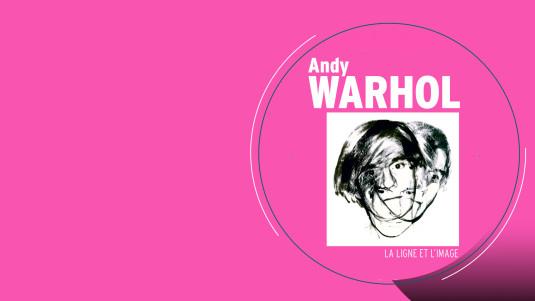 Photo de l'affiche de l'exposition Andy Warhol. La ligne et l’image au Musée du Luxembourg Sénat