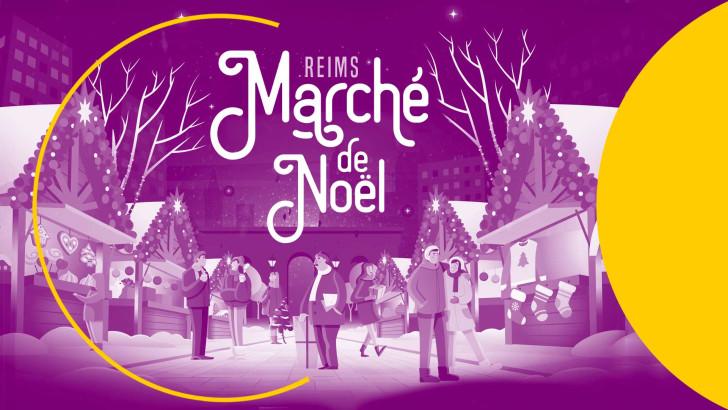 Affiche du marché de Noël de Reims
