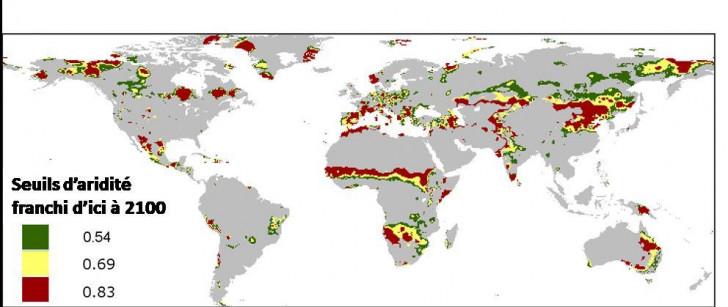 Vulnerability map of arid areas in the face of climate change