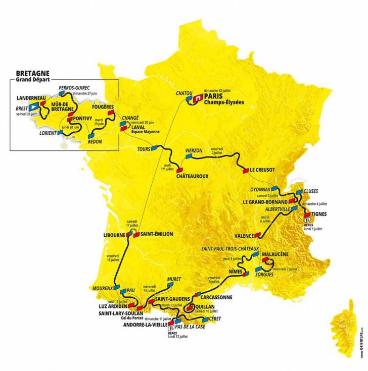 Parcours du Tour de France 2021