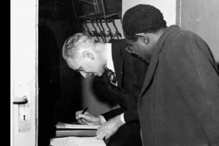 Aimé Césaire et Louis Aragon.