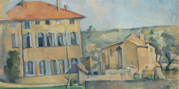 détail - Paul Cezanne, Maison et ferme du Jas de Bouffan, 1885-1887 Huile s